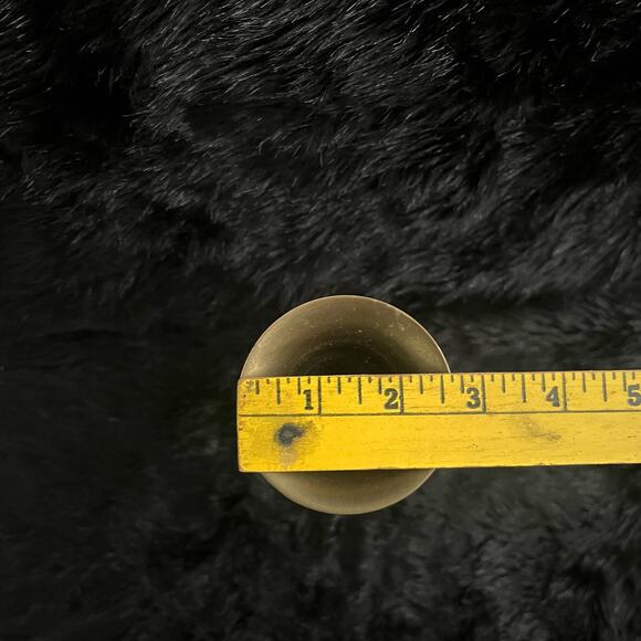 VTG 70s etched brass fluted vase - Picture 8 of 9